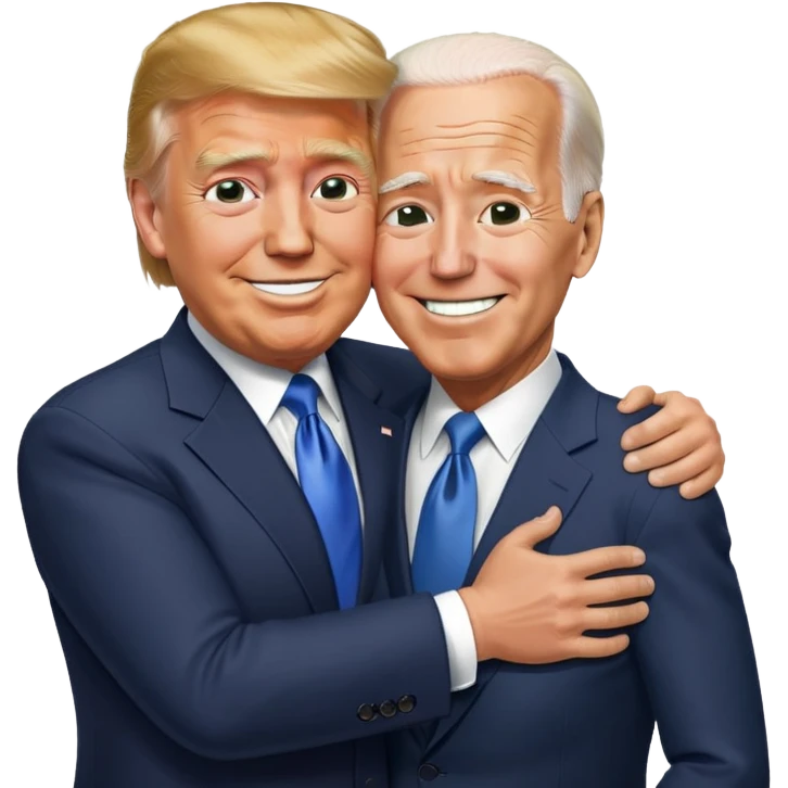 Trump hugging Joe Biden  emoji