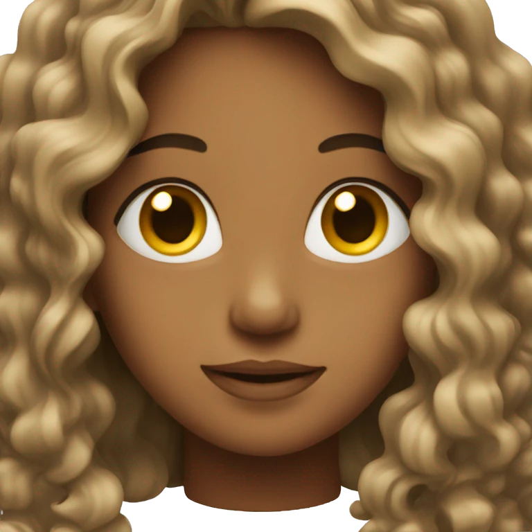 Girl with long curly hair  emoji