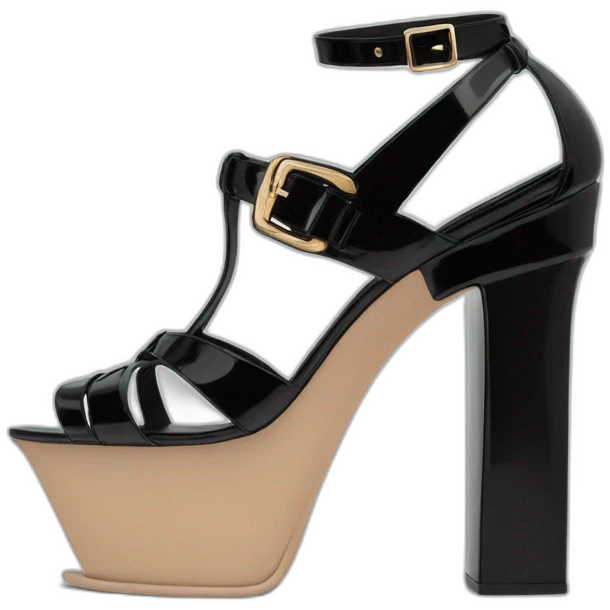 ysl sandal tribute black patent emoji