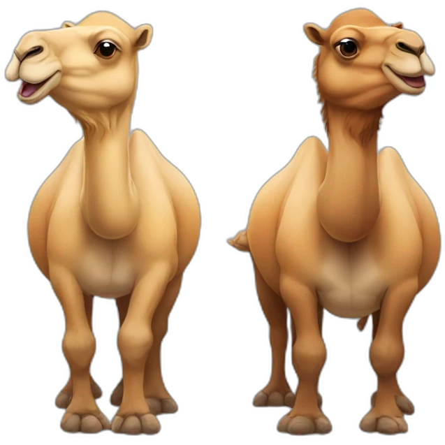 Camels and capybaras partying emoji