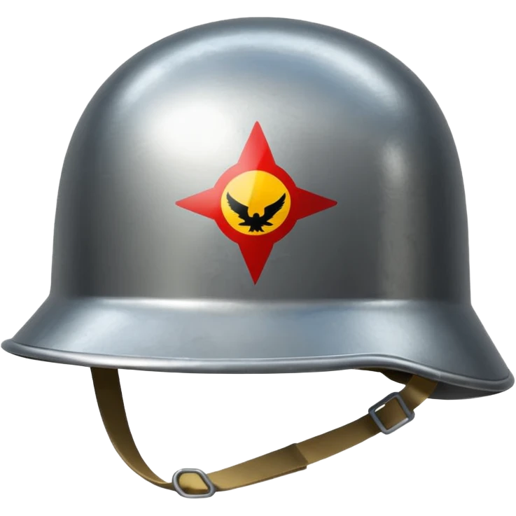 military simple helmet world war times shiny emoji