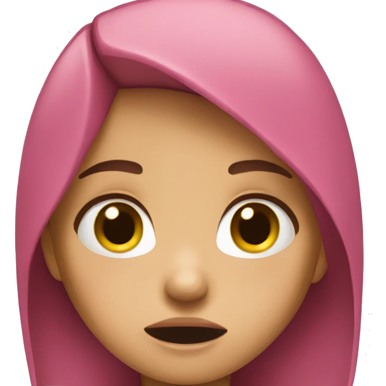 The girl is crying emoji