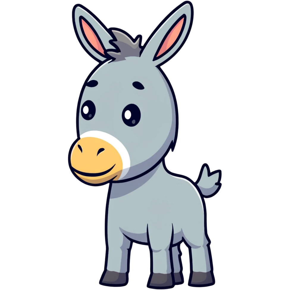 sad blue donkey emoji