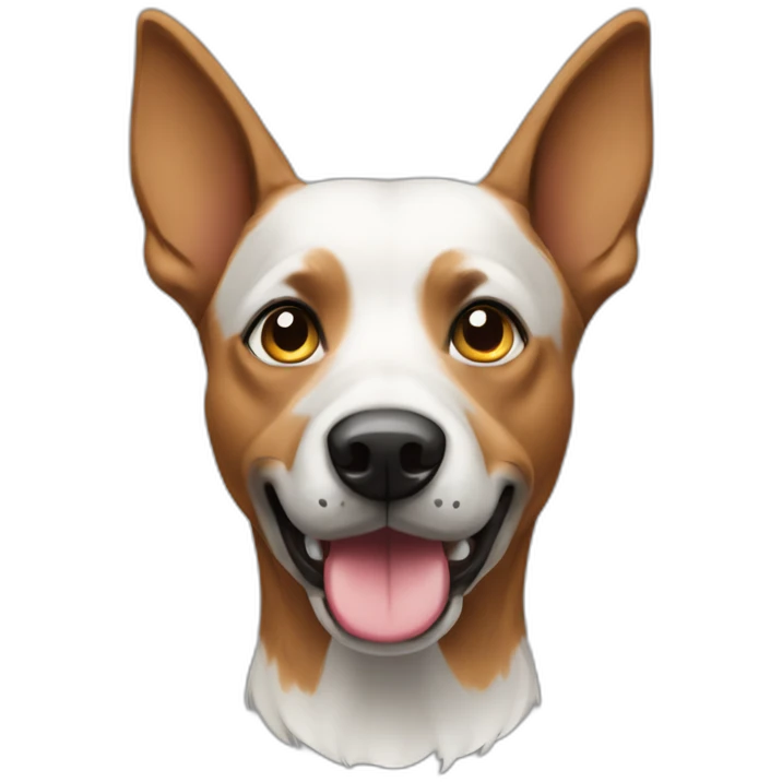 Canicross dog with pointy ears emoji