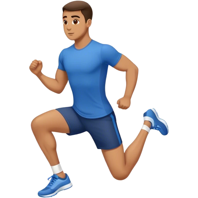 man high-knees exercise emoji