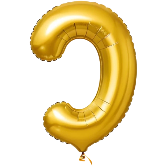 20 number in gold baloons emoji