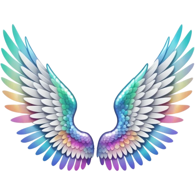 Glitter White Wings emoji