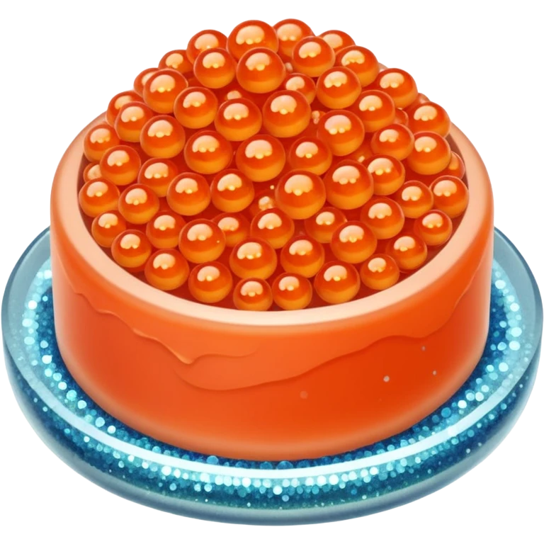 Salmon roe with glitter  emoji