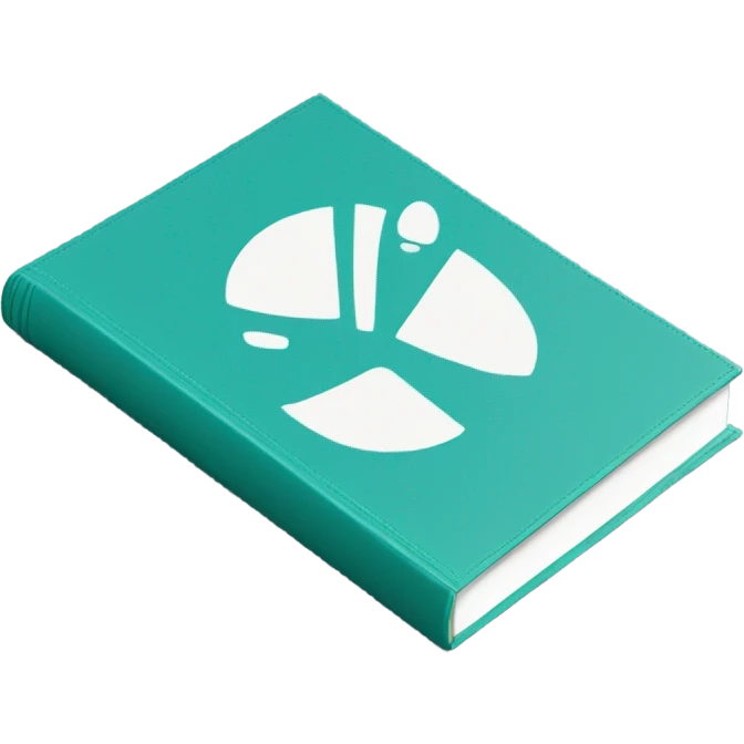 teal hardcover book about mental health  emoji