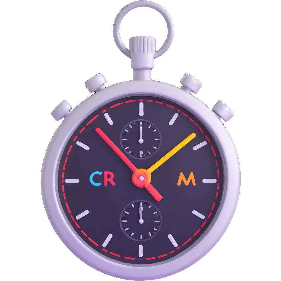 A stopwatch in the style of Microsoft 3D emojis, vibrant colors, 3D effects emoji