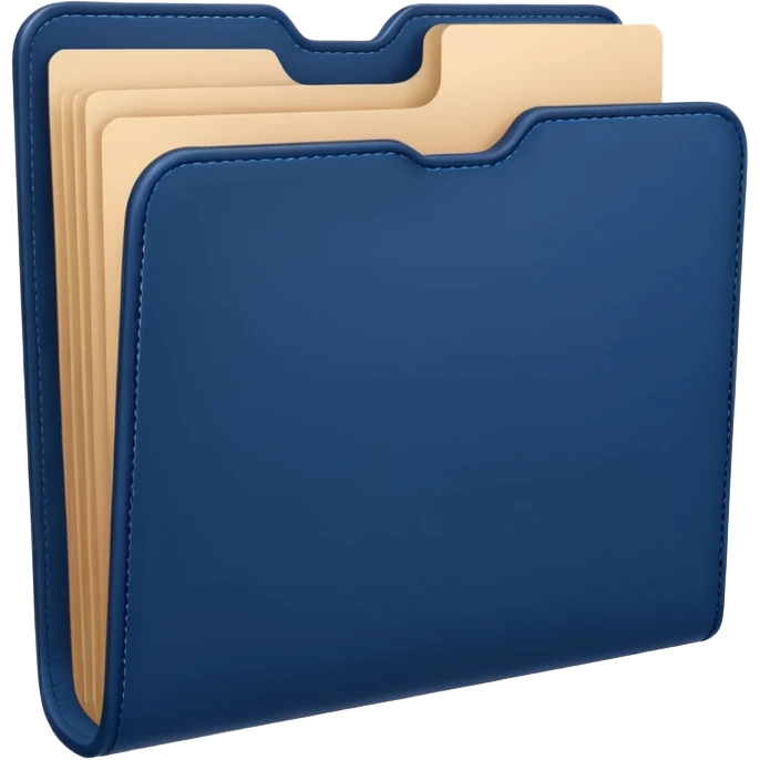 a dark blue file with blank name label on it emoji