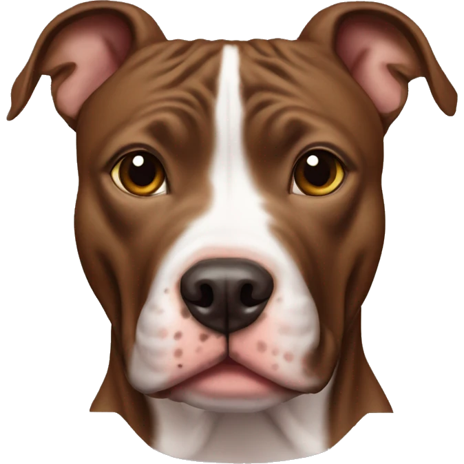 Brown Brindle Pitbull  emoji