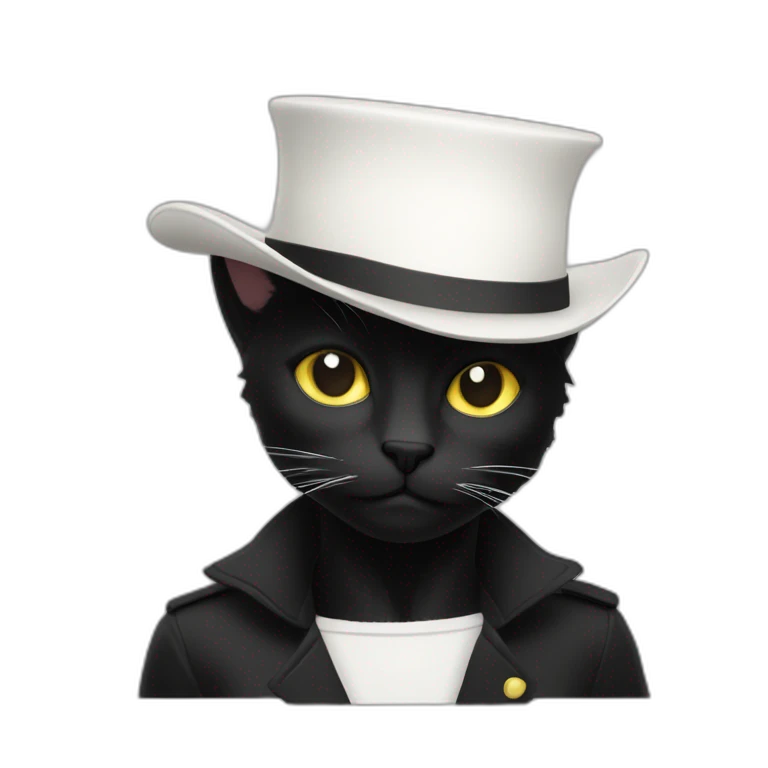 Chat noir et blanc emoji