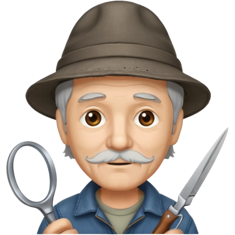 OLD MAN GARDNER WITH SESORS emoji