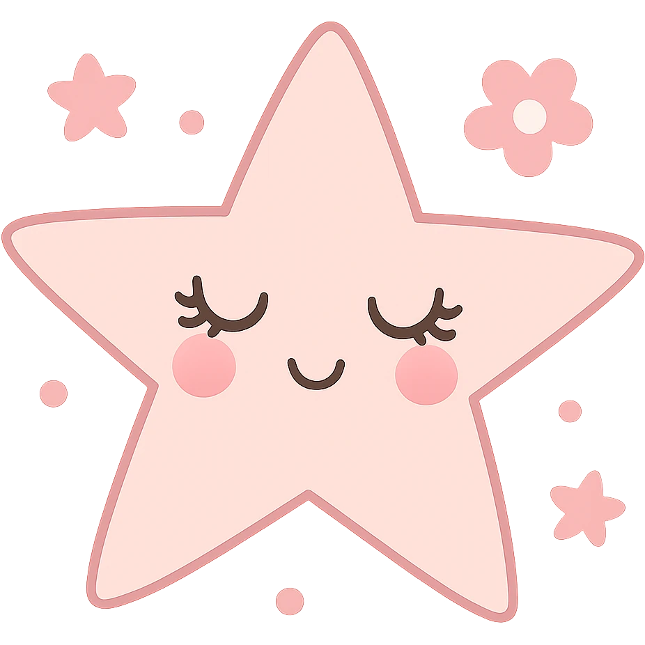 Girly star, no background emoji
