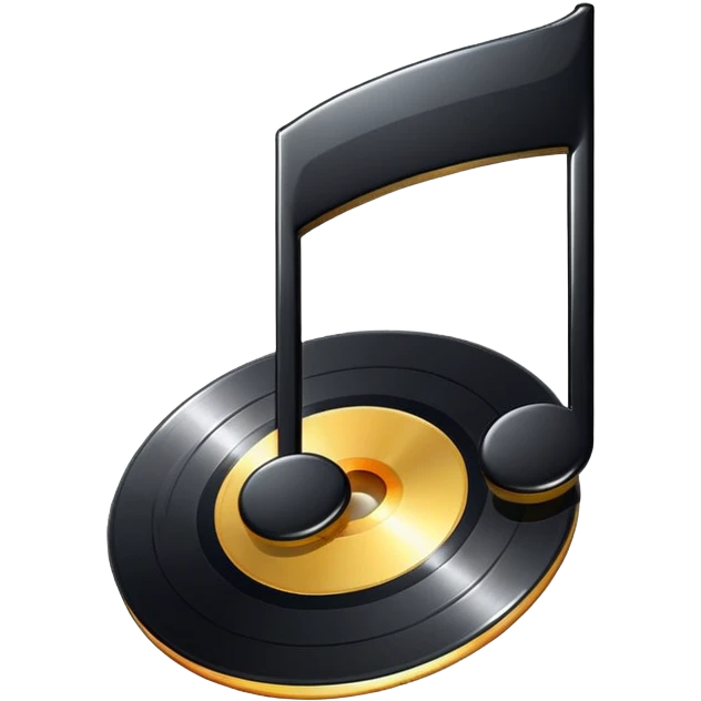 music note with a music disc emoji