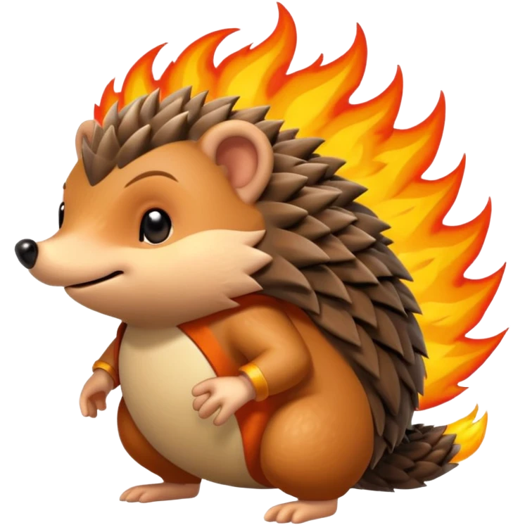 fire bender hedgehog  emoji