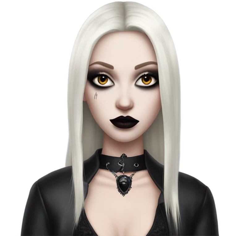 Hyper Realistic Goth victoria secret model vampire  emoji