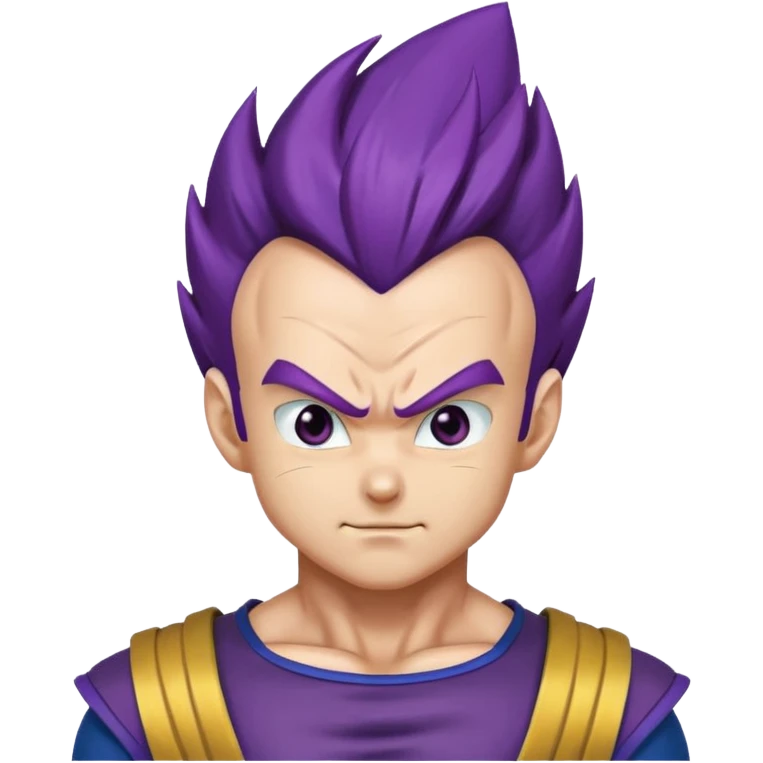 Vegeta ultra ego with purple hair emoji