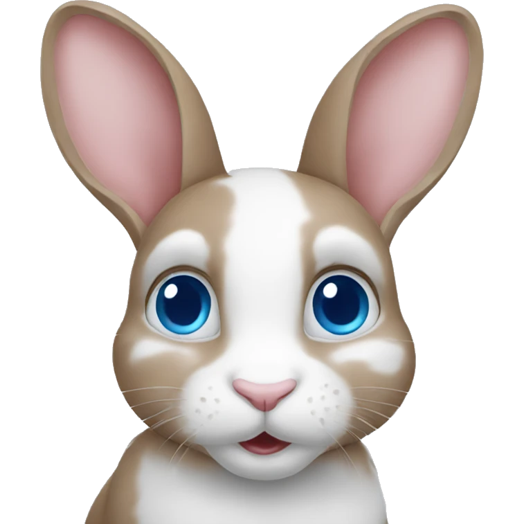 Rabbit blue eyes emoji
