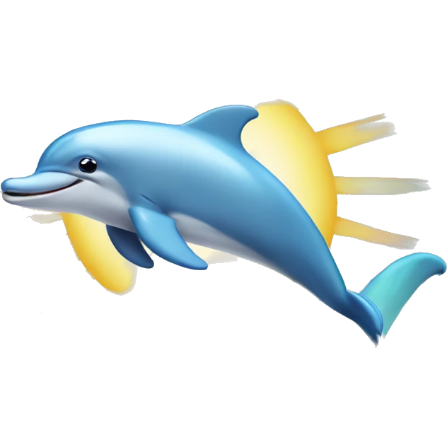 Dolphin jumping over rainbow  emoji