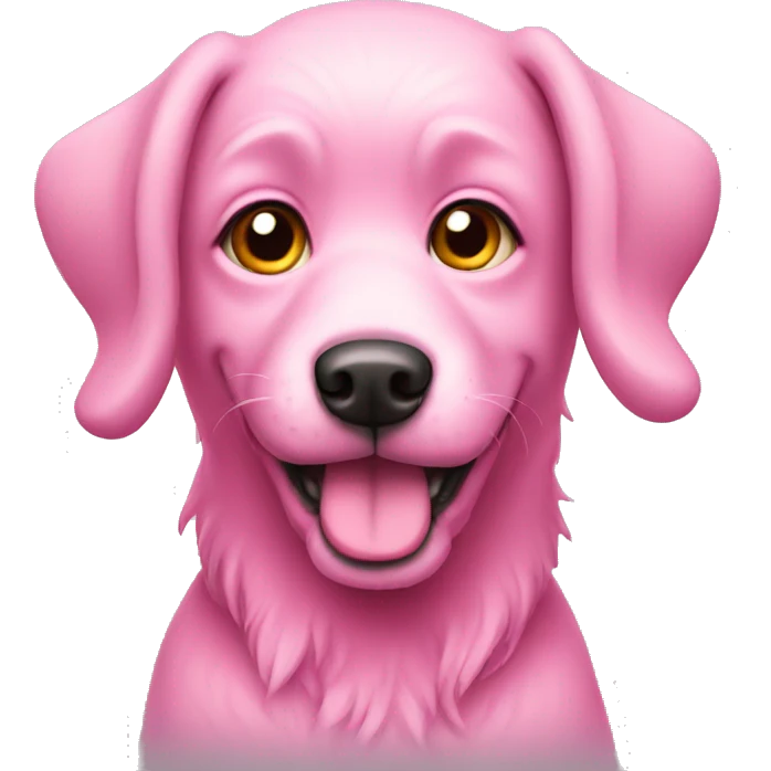 Pink dog emoji