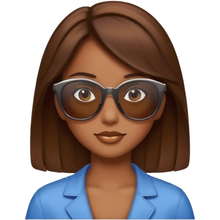 A bay girl wiht Brown Hair and a sunn Glases emoji