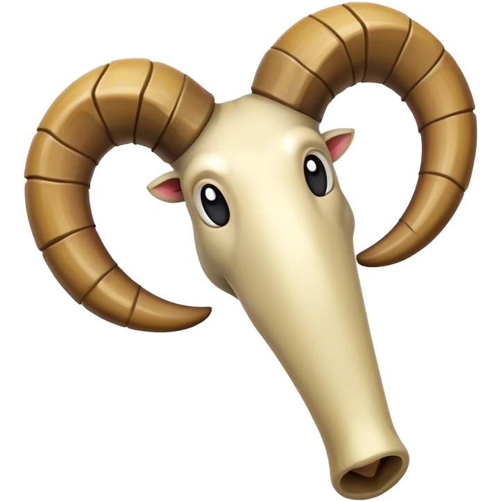 Single Ram horn emoji