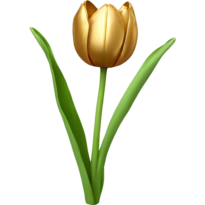 Metallic tulip emoji