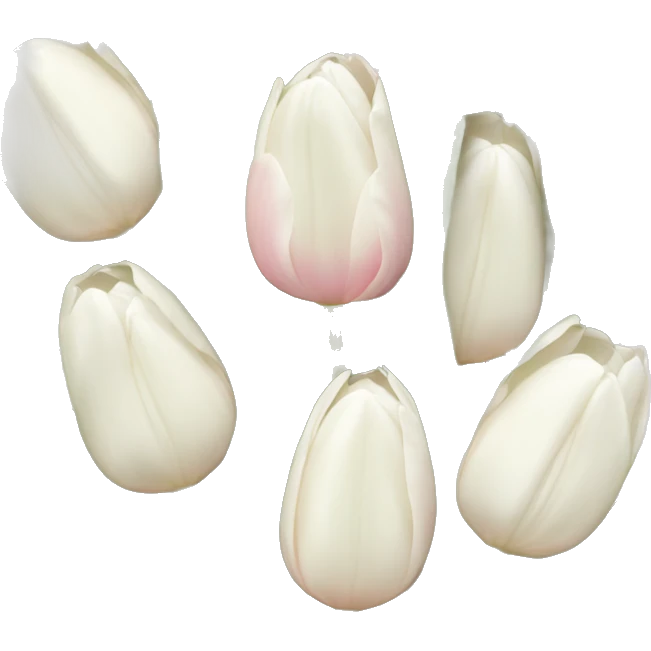 White tulips bouquet with light pink bow  emoji