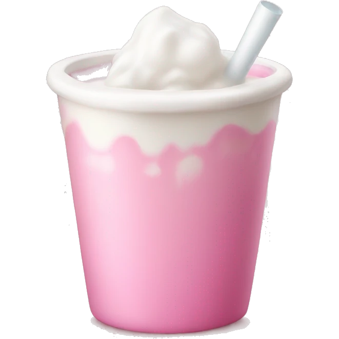 Pink milk in a cup emoji