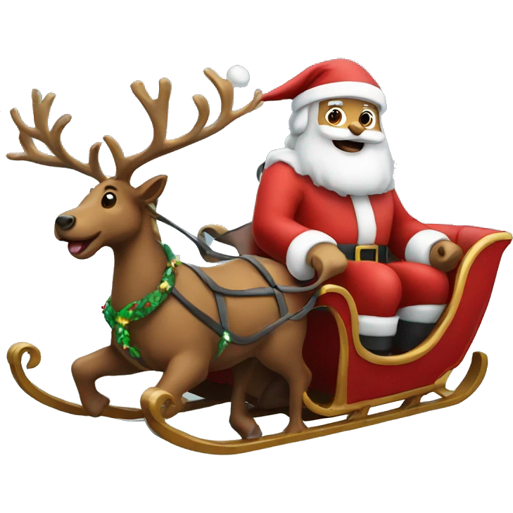 Santa in a sleigh emoji