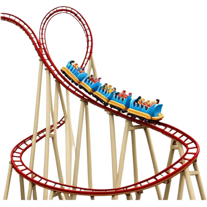 Roller coaster with the name « Portaventura » emoji