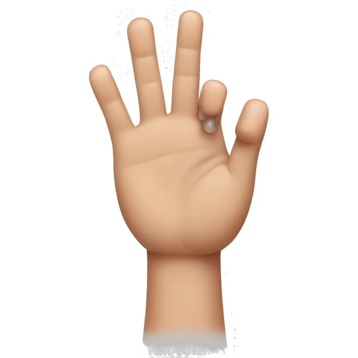 Fingers with nails, that means too short of a little bit  emoji