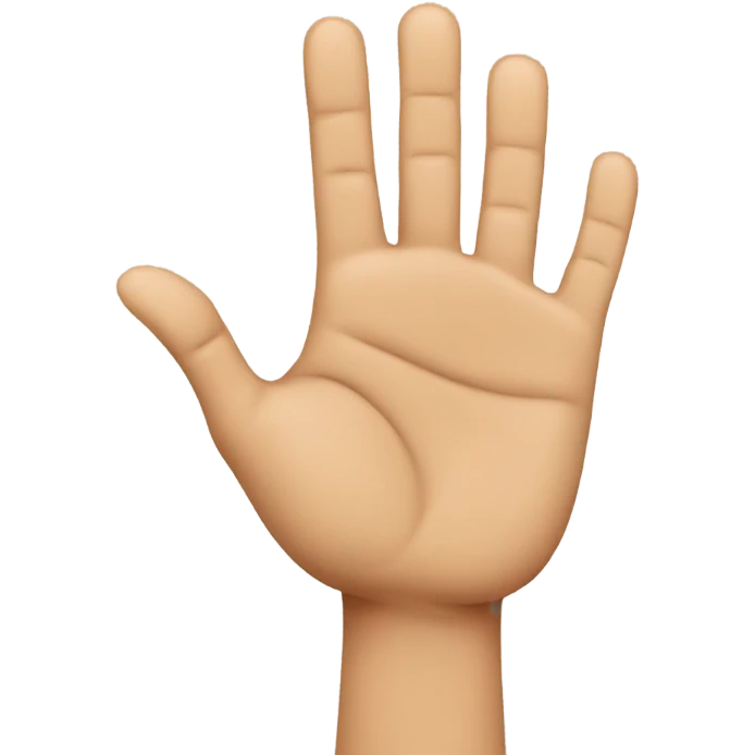 Man holding up 8 fingers with 2 hands emoji