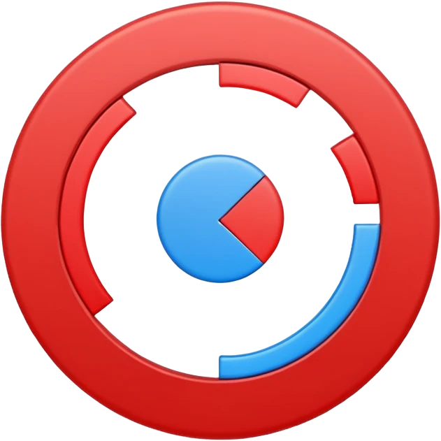 circle diagram 98% blue 2% red emoji