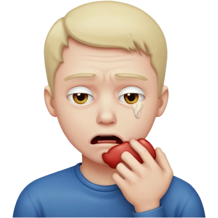 Man chocking sad  emoji