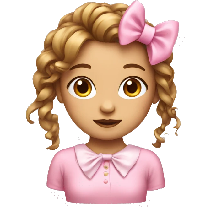 Girlwith bow pink emoji