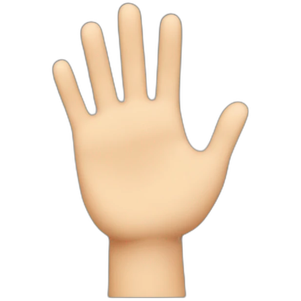 Hello with hand emoji