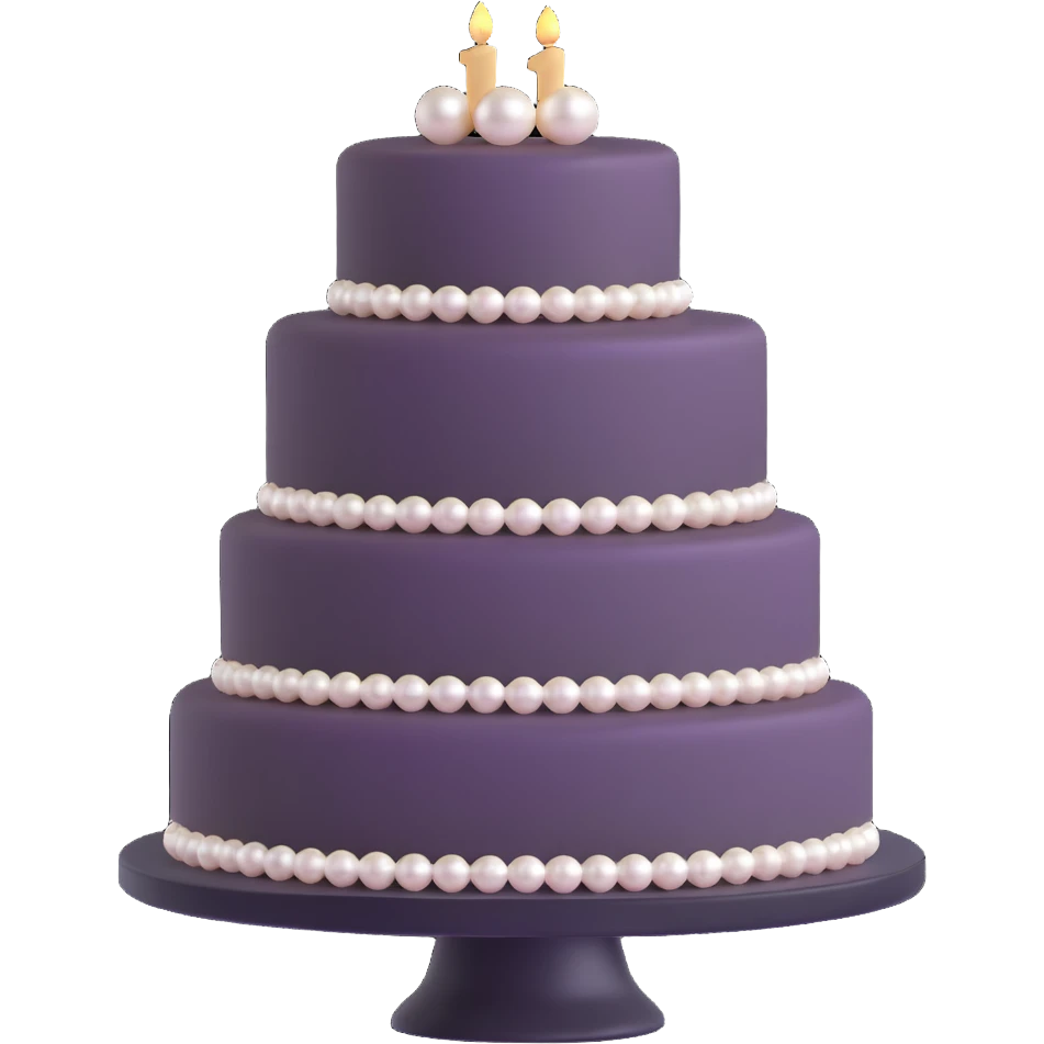three-tier light pink cake decorated with pearls emoji