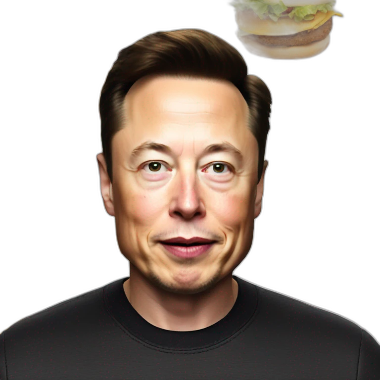 Elon musk esting mcdo emoji