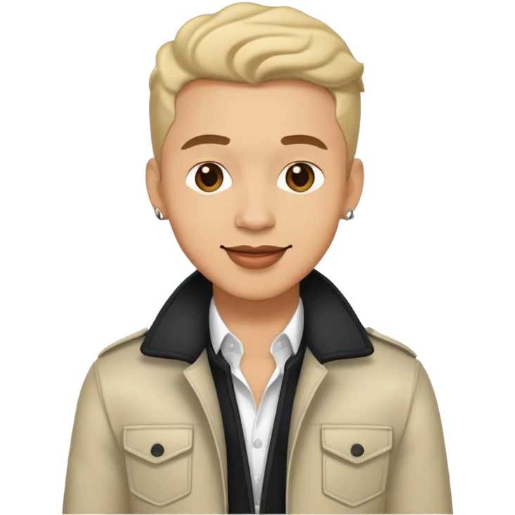 Happy Pop Male Music Singer dressed with style emoji
