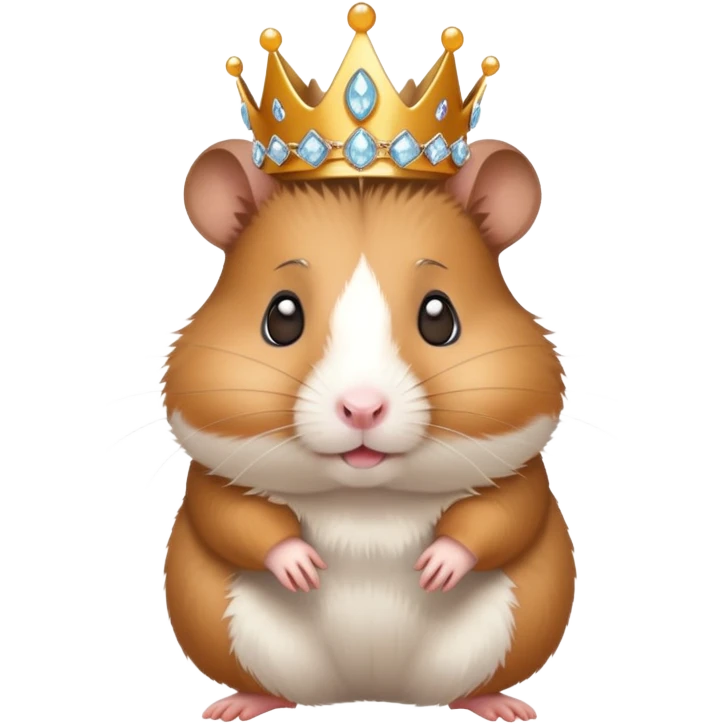 Hamster wearing a tiara emoji