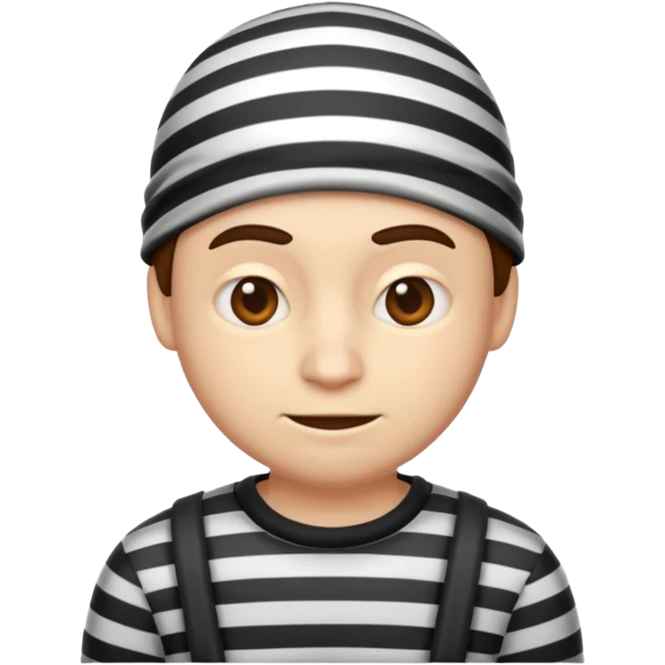 A theif robber emoji,Stripped shirt. emoji