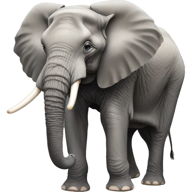 Hyper realistic elephant emoji