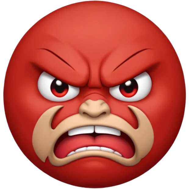 circle emoticon, furious face, cartoonish expression emoji