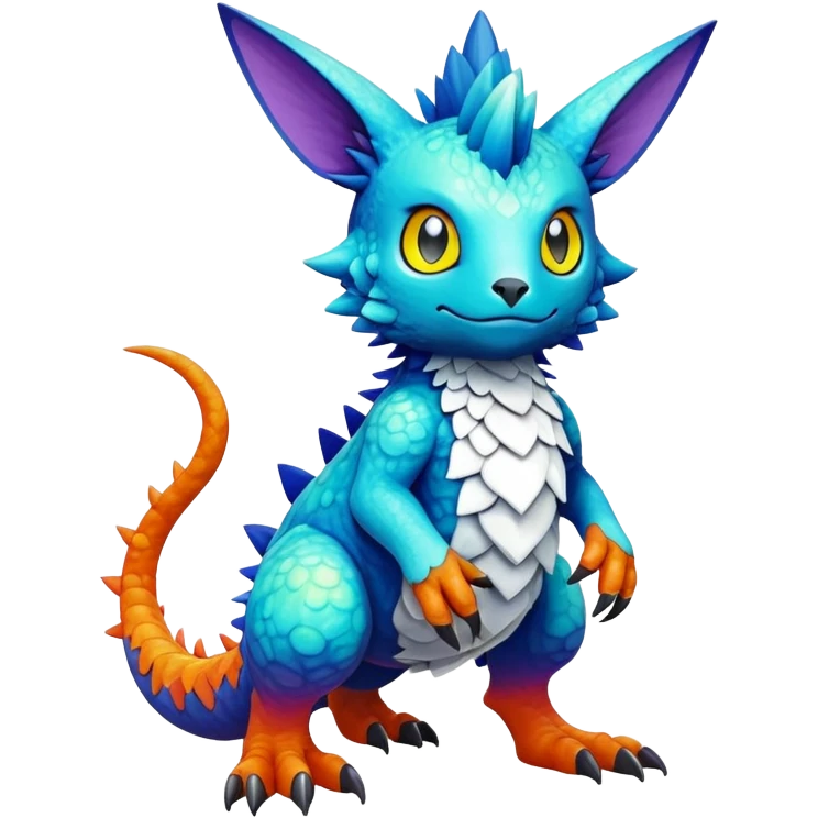 colorful Fakémon-Digimon-Fionbri-Trico-creature (full body) emoji