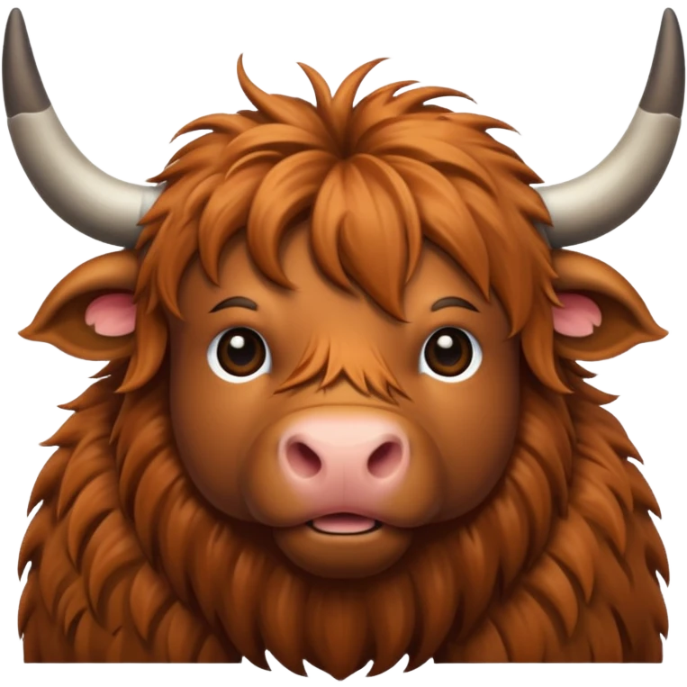 Single color highland cow emoji emoji