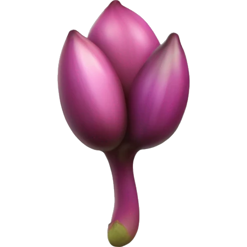 generate a tan egglplant with a pink leaf emoji