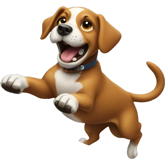 dog jumping anvil emoji